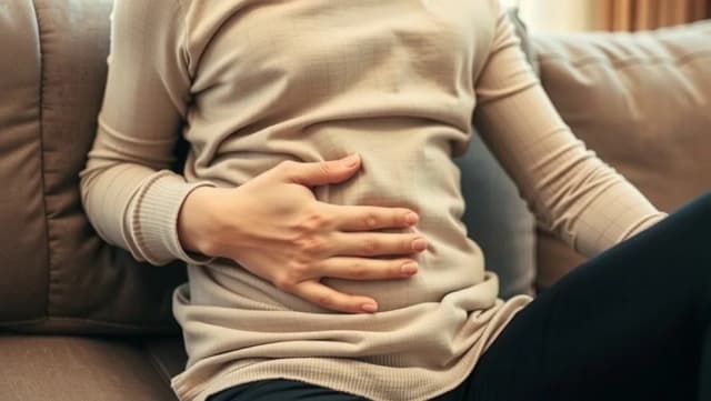 Ont i nedre delen av magen och ändtarmen